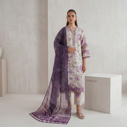 3 Piece Suit With Chifon Dupatta