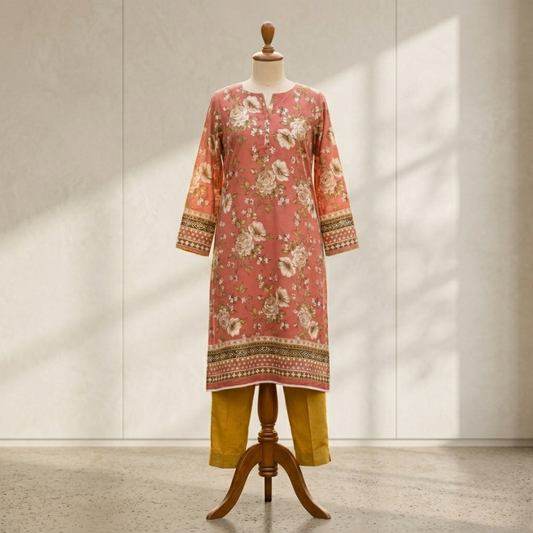 2 Piece Lawn  Suit