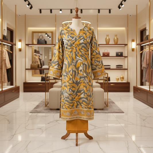 2 Piece Lawn  Suit