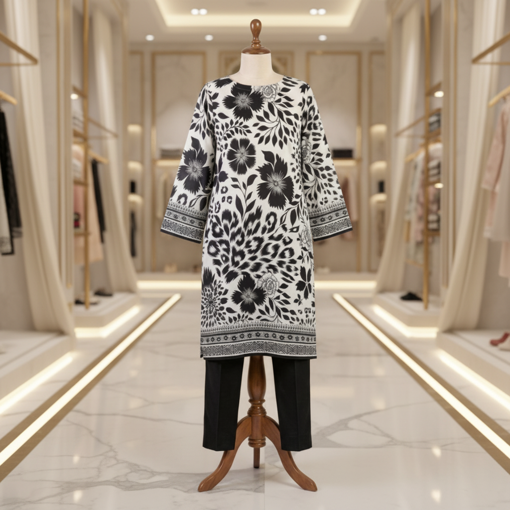 2 Piece Lawn  Suit