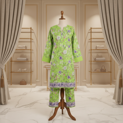 2 Piece Lawn  Suit