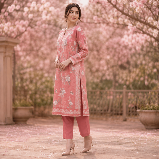 2 Piece Lawn  Suit